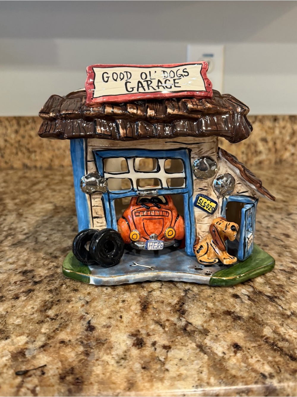 Blue Sky Clayworks Good Ol' Dogs Garage Tealight Candle Holder Heather Goldminc